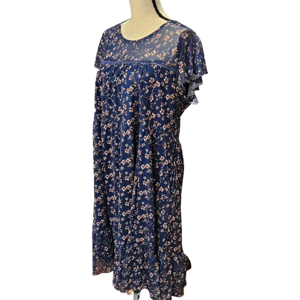 Vintage Suzanne Betro Floral Blue Dress - Picture 3 of 10